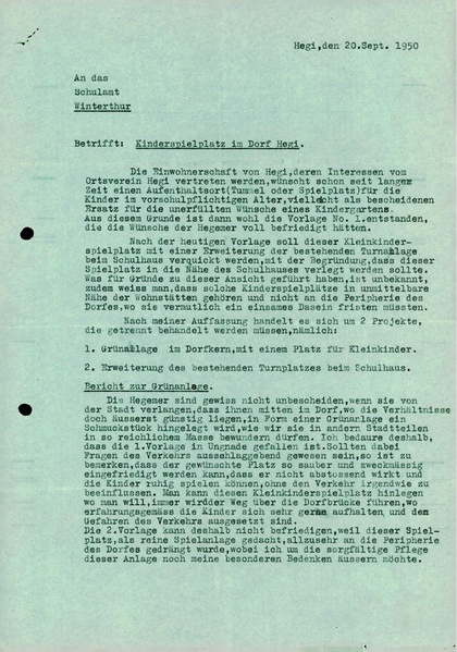 Datei:1950.09.20 Brief Mollet an Schulamt Spielplatz Dorf Hegi.pdf